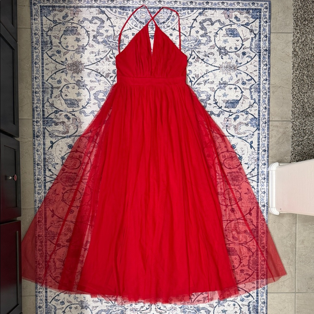 Luxxel Elegant Red Formal Dress